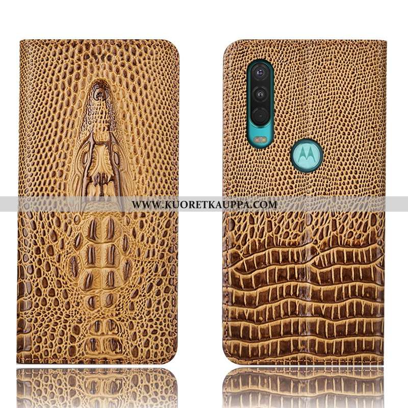 Kuori Motorola One Action, Kuoret Motorola One Action, Kotelo Motorola One Action Nahkakuori Suojaus