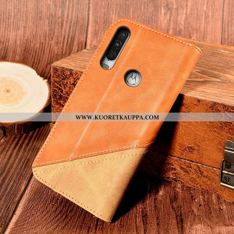 Kuori Motorola One Action, Kuoret Motorola One Action, Kotelo Motorola One Action Nahkakuori Suojaus