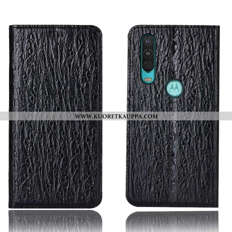 Kuori Motorola One Action, Kuoret Motorola One Action, Kotelo Motorola One Action Nahkakuori Suojaus