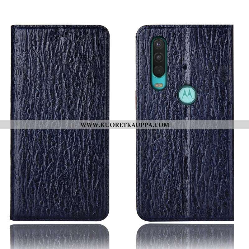 Kuori Motorola One Action, Kuoret Motorola One Action, Kotelo Motorola One Action Nahkakuori Suojaus