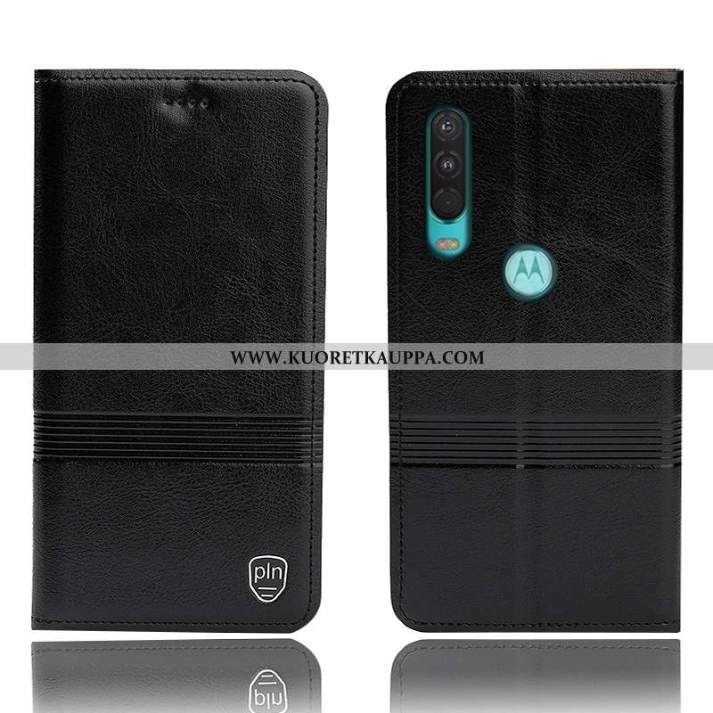 Kuori Motorola One Action, Kuoret Motorola One Action, Kotelo Motorola One Action Nahkakuori Suojaus