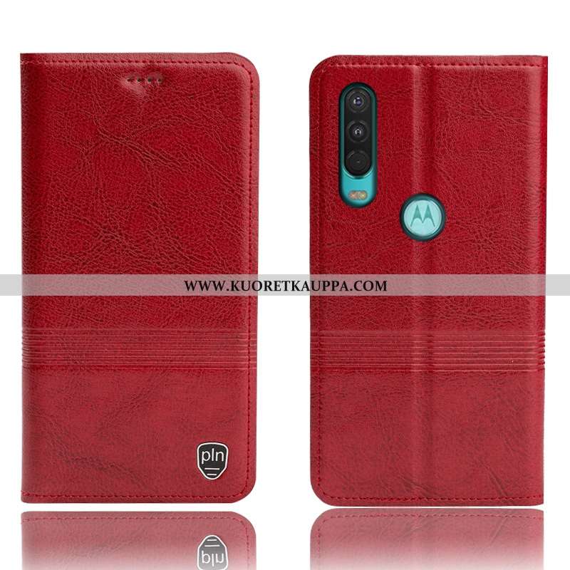 Kuori Motorola One Action, Kuoret Motorola One Action, Kotelo Motorola One Action Nahkakuori Suojaus