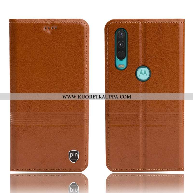 Kuori Motorola One Action, Kuoret Motorola One Action, Kotelo Motorola One Action Nahkakuori Suojaus