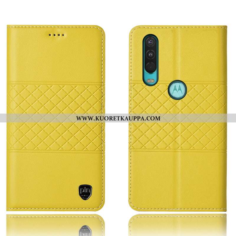 Kuori Motorola One Action, Kuoret Motorola One Action, Kotelo Motorola One Action Suojaus Nahkakuori