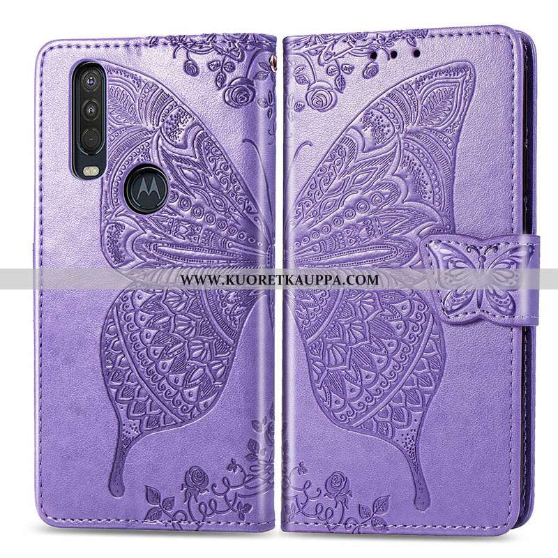 Kuori Motorola One Action, Kuoret Motorola One Action, Kotelo Motorola One Action Suojaus Nahkakuori