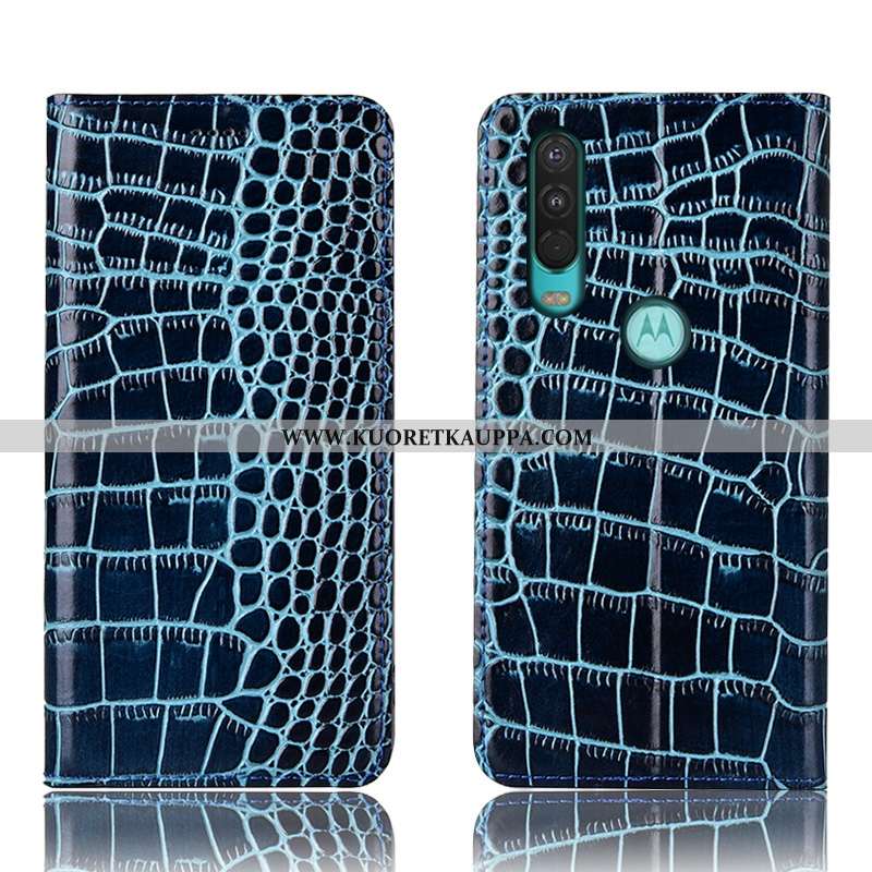 Kuori Motorola One Action, Kuoret Motorola One Action, Kotelo Motorola One Action Suojaus Nahkakuori