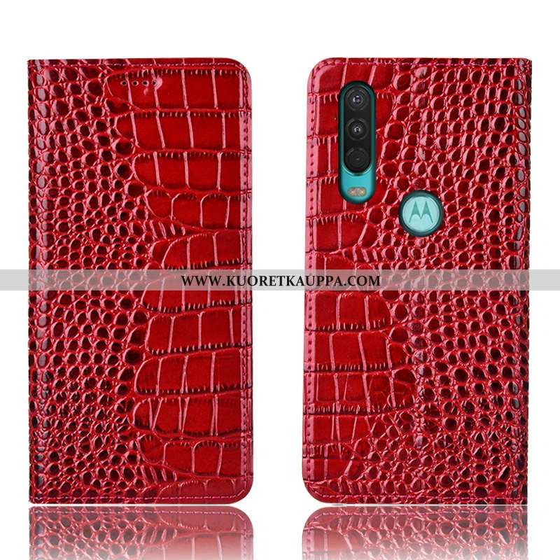 Kuori Motorola One Action, Kuoret Motorola One Action, Kotelo Motorola One Action Suojaus Nahkakuori