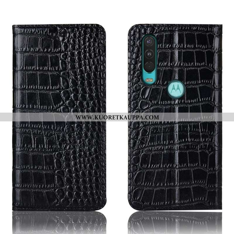 Kuori Motorola One Action, Kuoret Motorola One Action, Kotelo Motorola One Action Suojaus Nahkakuori