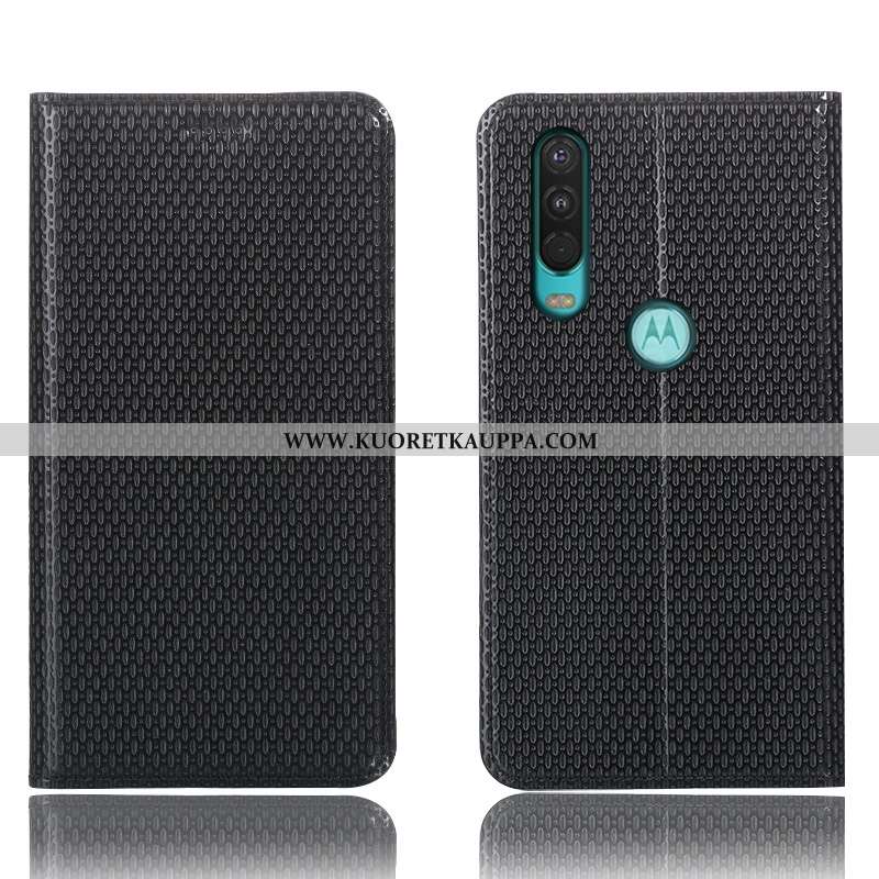 Kuori Motorola One Action, Kuoret Motorola One Action, Kotelo Motorola One Action Suojaus Nahkakuori