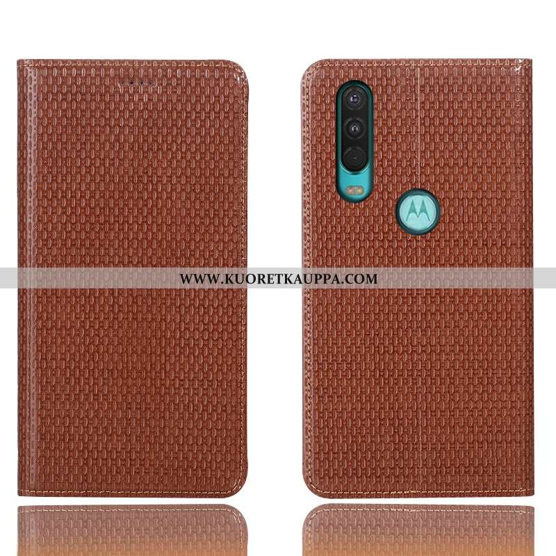 Kuori Motorola One Action, Kuoret Motorola One Action, Kotelo Motorola One Action Suojaus Nahkakuori
