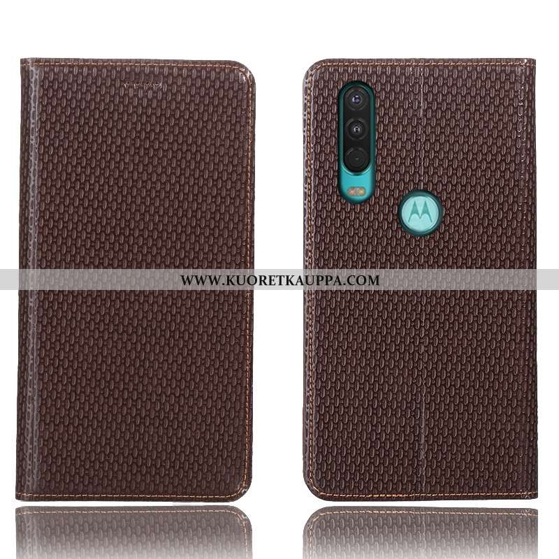 Kuori Motorola One Action, Kuoret Motorola One Action, Kotelo Motorola One Action Suojaus Nahkakuori