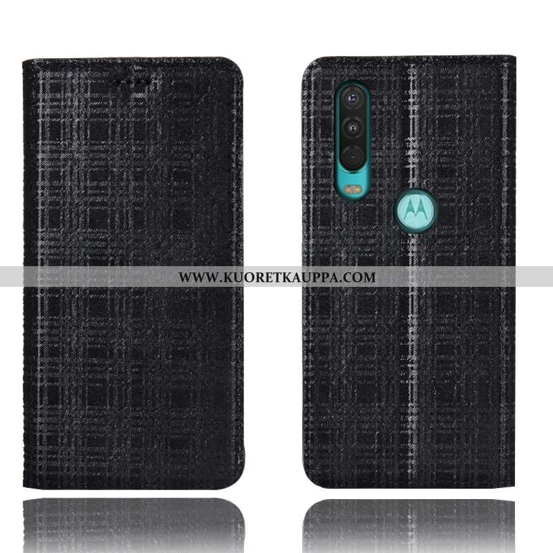Kuori Motorola One Action, Kuoret Motorola One Action, Kotelo Motorola One Action Suojaus Nahkakuori