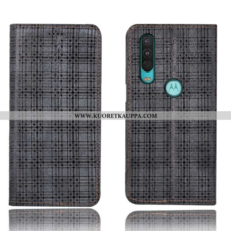 Kuori Motorola One Action, Kuoret Motorola One Action, Kotelo Motorola One Action Suojaus Nahkakuori