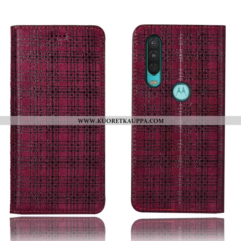 Kuori Motorola One Action, Kuoret Motorola One Action, Kotelo Motorola One Action Suojaus Nahkakuori