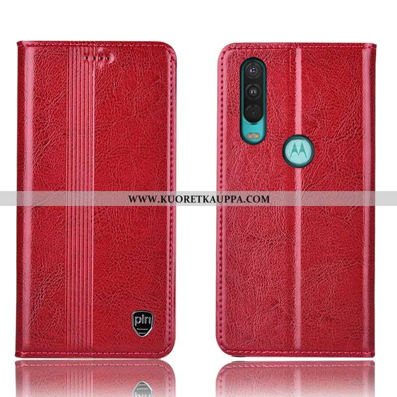 Kuori Motorola One Action, Kuoret Motorola One Action, Kotelo Motorola One Action Suojaus Nahkakuori