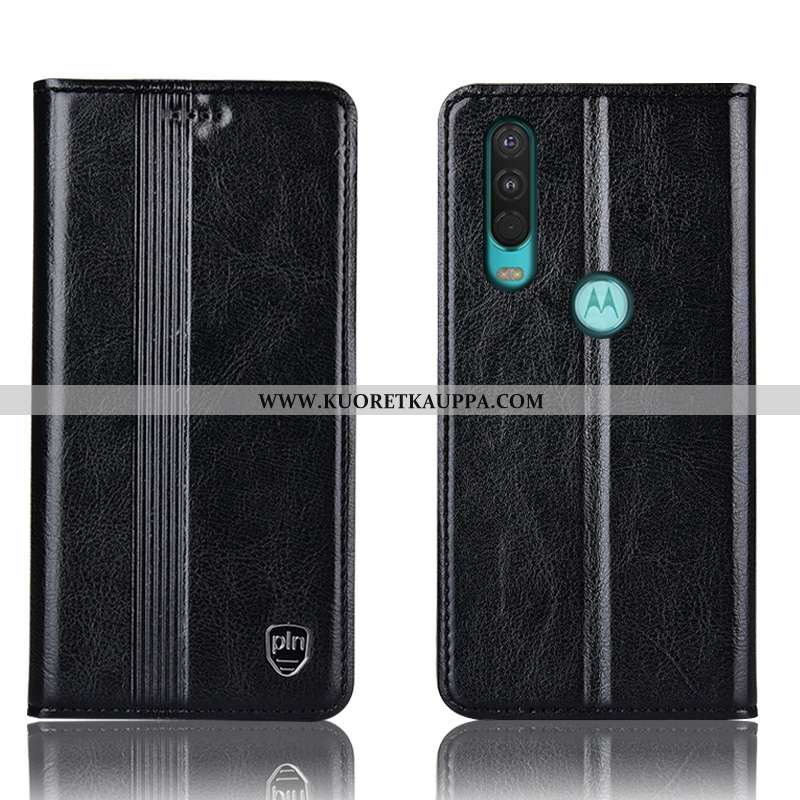 Kuori Motorola One Action, Kuoret Motorola One Action, Kotelo Motorola One Action Suojaus Nahkakuori