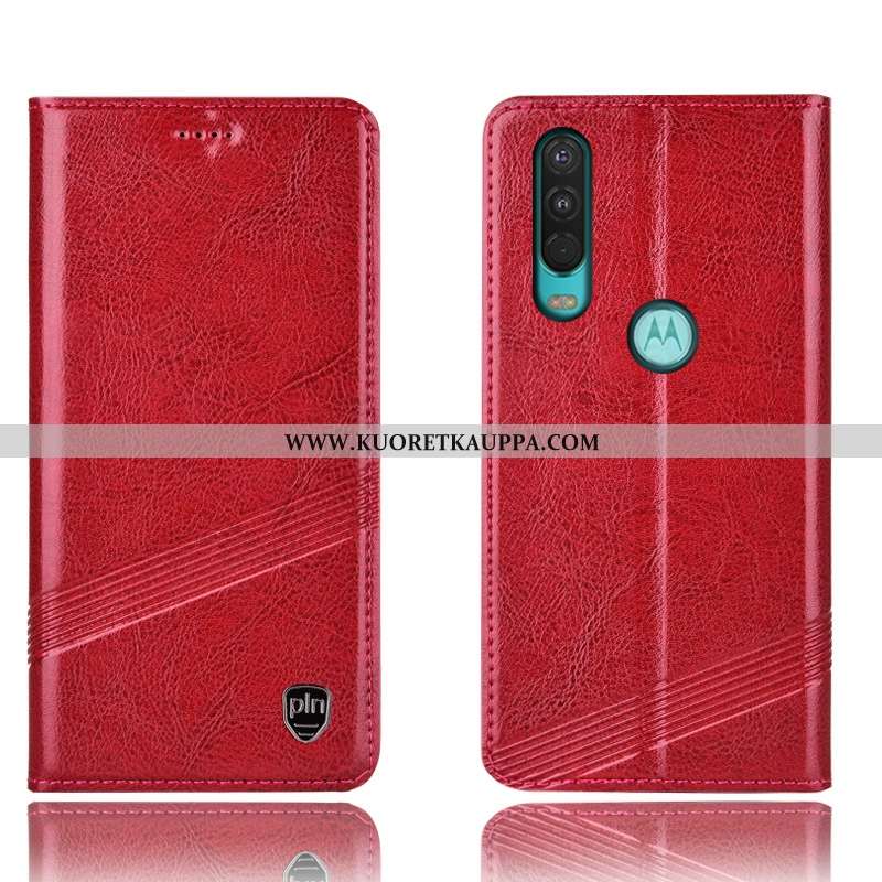 Kuori Motorola One Action, Kuoret Motorola One Action, Kotelo Motorola One Action Suojaus Nahkakuori