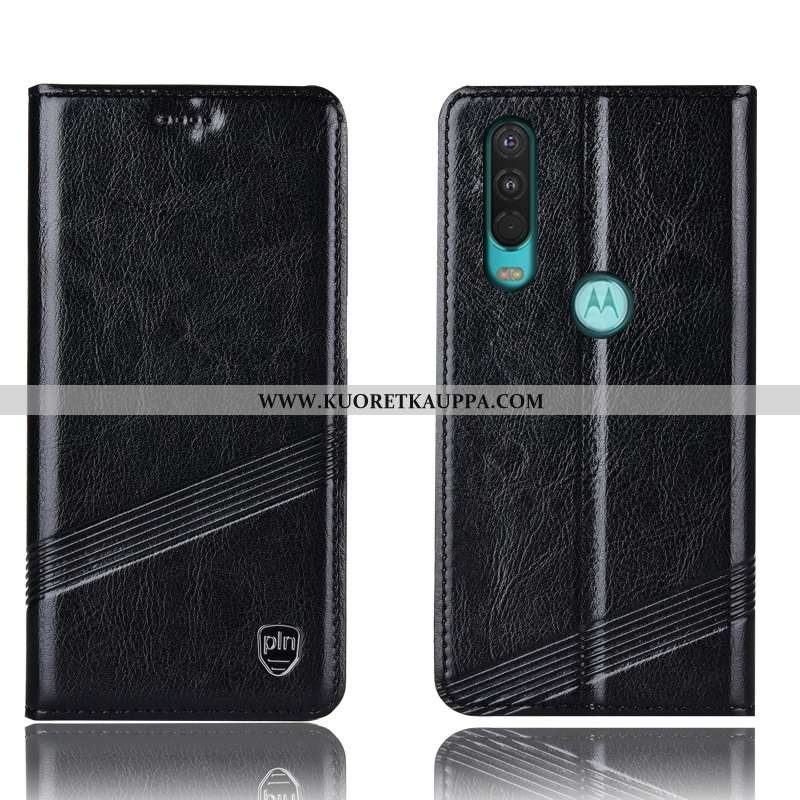 Kuori Motorola One Action, Kuoret Motorola One Action, Kotelo Motorola One Action Suojaus Nahkakuori