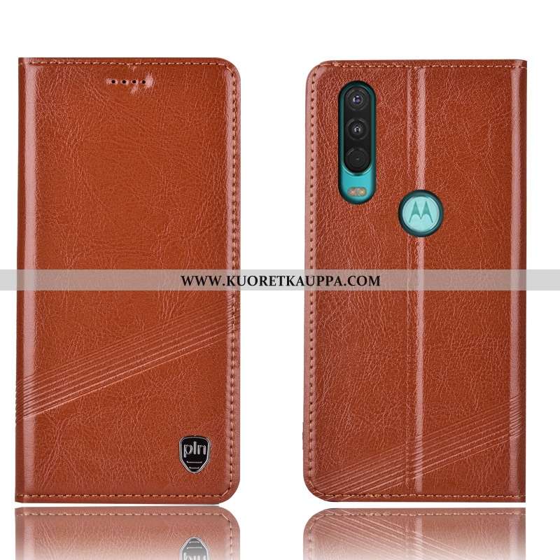 Kuori Motorola One Action, Kuoret Motorola One Action, Kotelo Motorola One Action Suojaus Nahkakuori
