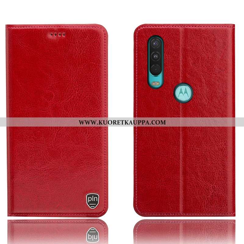 Kuori Motorola One Action, Kuoret Motorola One Action, Kotelo Motorola One Action Suojaus Nahkakuori