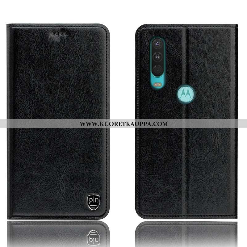 Kuori Motorola One Action, Kuoret Motorola One Action, Kotelo Motorola One Action Suojaus Nahkakuori