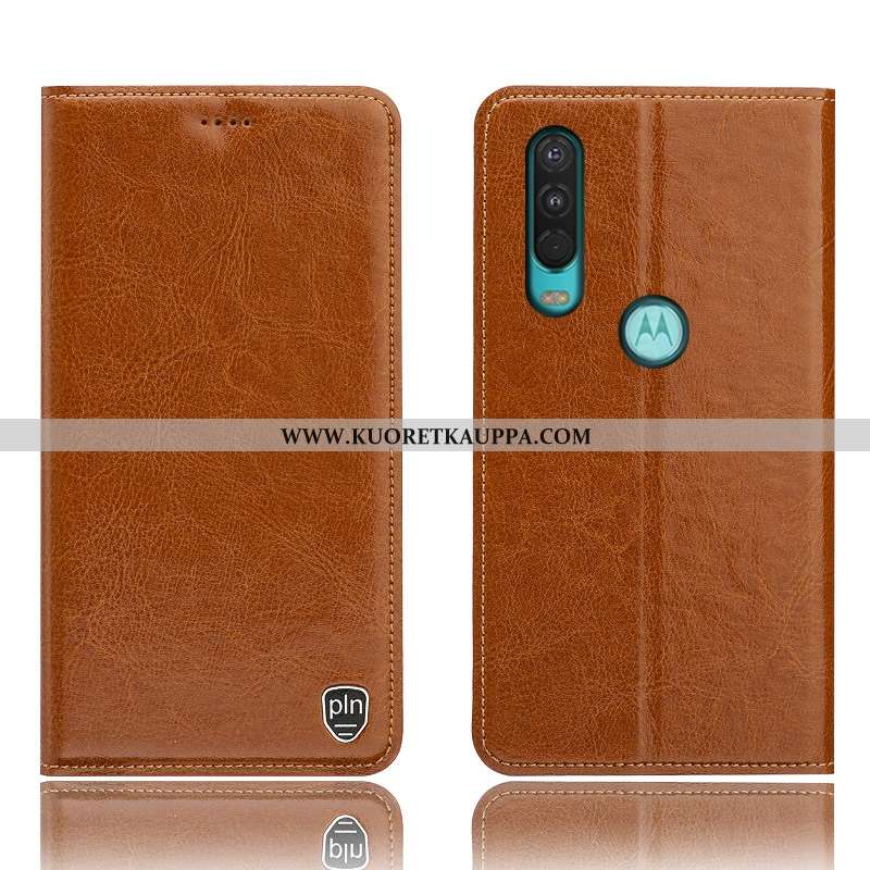 Kuori Motorola One Action, Kuoret Motorola One Action, Kotelo Motorola One Action Suojaus Nahkakuori