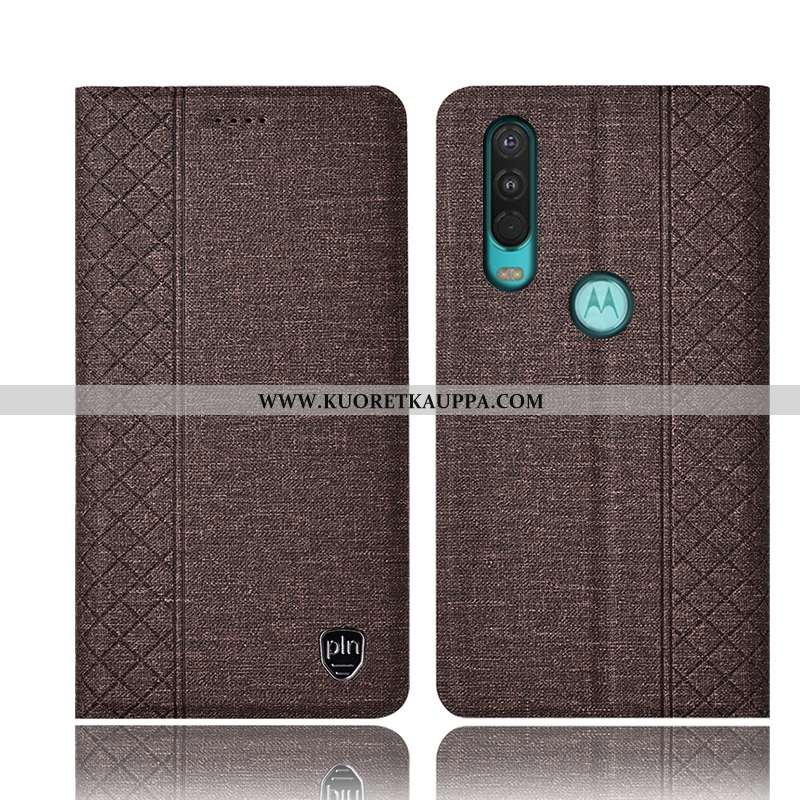 Kuori Motorola One Action, Kuoret Motorola One Action, Kotelo Motorola One Action Suojaus Pellava Mu