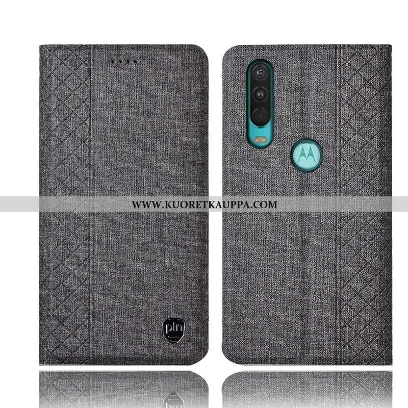 Kuori Motorola One Action, Kuoret Motorola One Action, Kotelo Motorola One Action Suojaus Pellava Mu