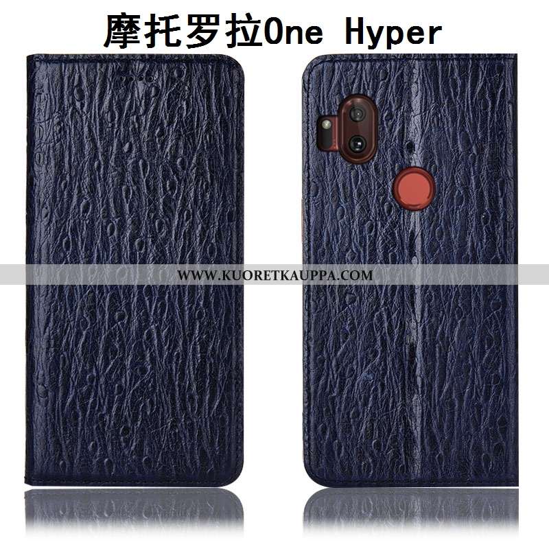 Kuori Motorola One Hyper, Kuoret Motorola One Hyper, Kotelo Motorola One Hyper Aito Nahka Kukkakuvio