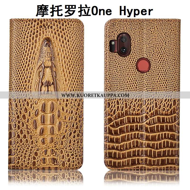Kuori Motorola One Hyper, Kuoret Motorola One Hyper, Kotelo Motorola One Hyper Nahkakuori Suojaus Kr