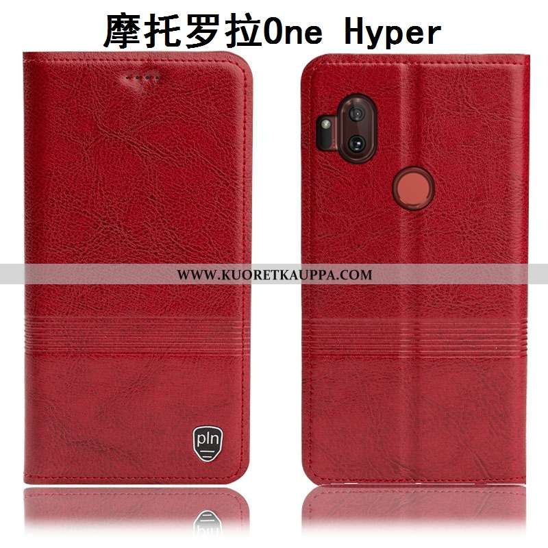 Kuori Motorola One Hyper, Kuoret Motorola One Hyper, Kotelo Motorola One Hyper Suojaus Aito Nahka Al