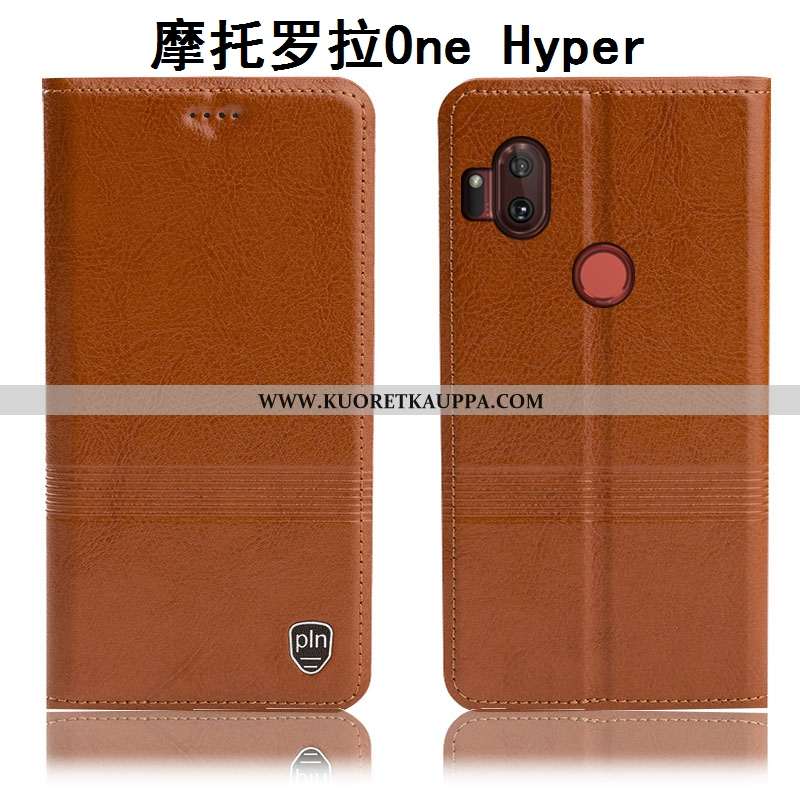 Kuori Motorola One Hyper, Kuoret Motorola One Hyper, Kotelo Motorola One Hyper Suojaus Aito Nahka Al