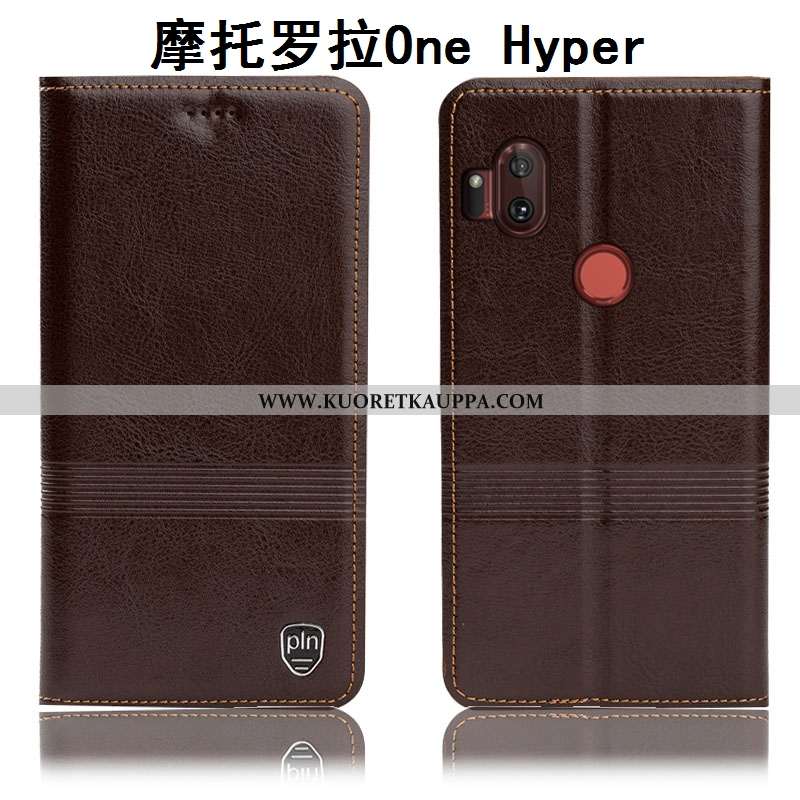 Kuori Motorola One Hyper, Kuoret Motorola One Hyper, Kotelo Motorola One Hyper Suojaus Aito Nahka Al