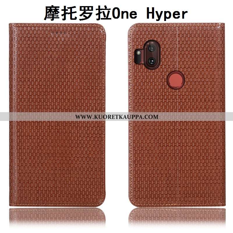 Kuori Motorola One Hyper, Kuoret Motorola One Hyper, Kotelo Motorola One Hyper Suojaus Aito Nahka Pu