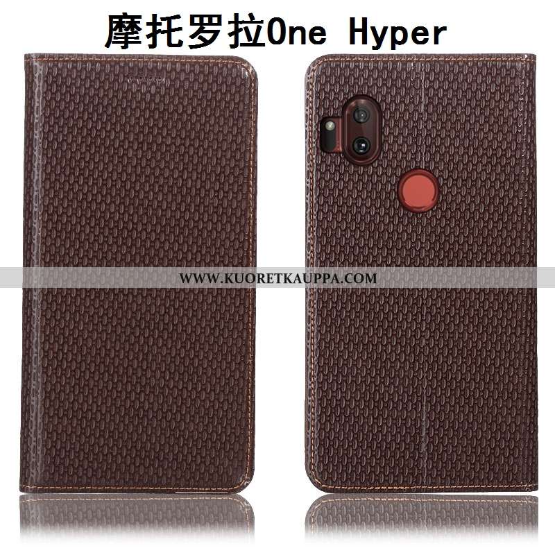 Kuori Motorola One Hyper, Kuoret Motorola One Hyper, Kotelo Motorola One Hyper Suojaus Aito Nahka Pu