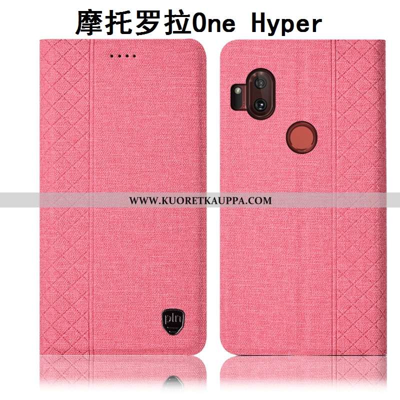Kuori Motorola One Hyper, Kuoret Motorola One Hyper, Kotelo Motorola One Hyper Suojaus Pellava Puhel