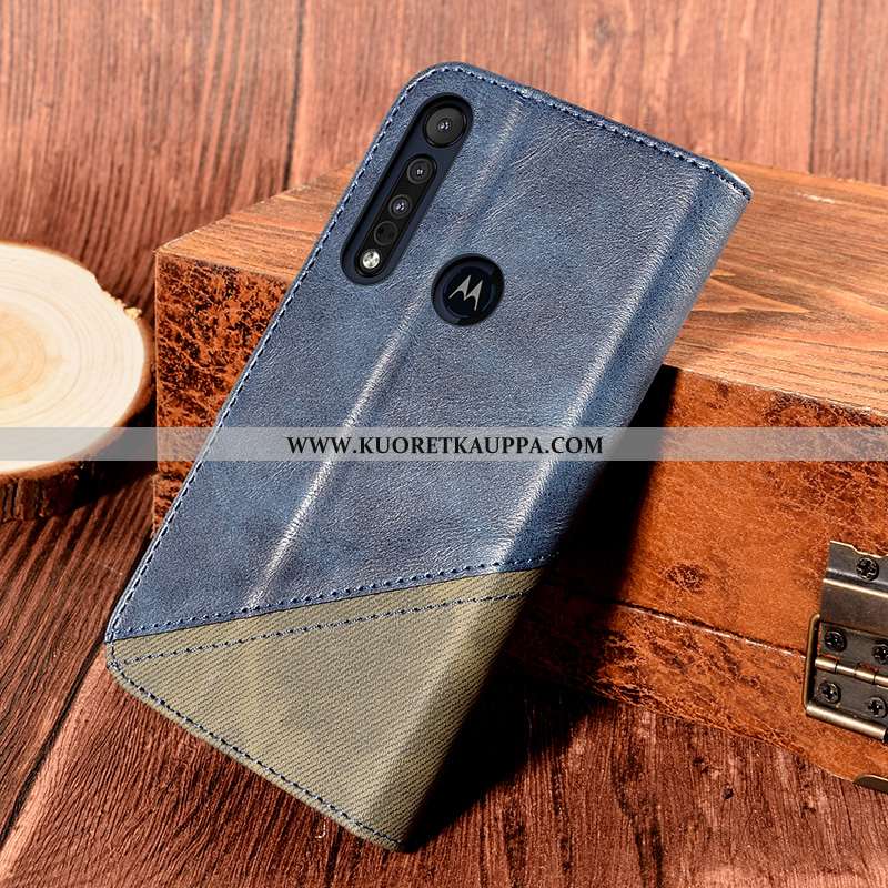 Kuori Motorola One Macro, Kuoret Motorola One Macro, Kotelo Motorola One Macro Nahkakuori Suojaus Pu