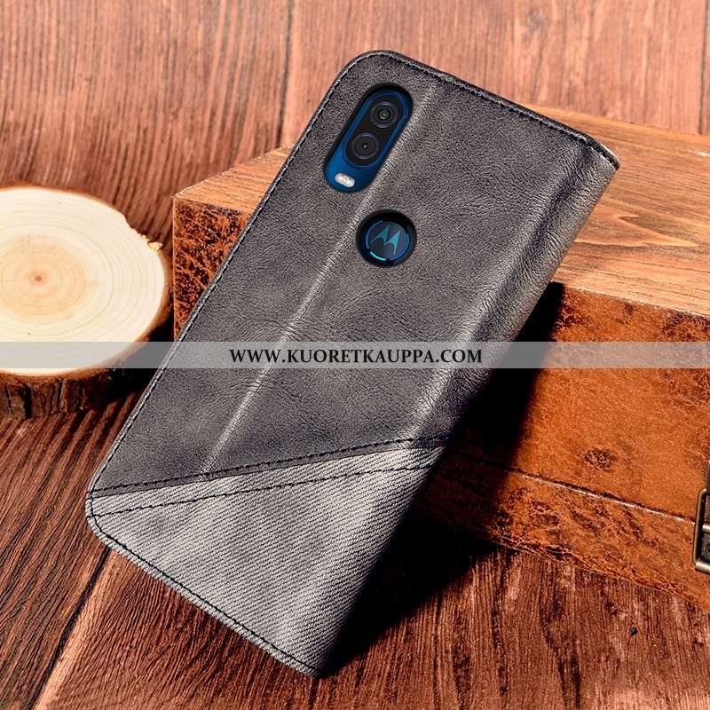 Kuori Motorola One Vision, Kuoret Motorola One Vision, Kotelo Motorola One Vision Nahkakuori Suojaus