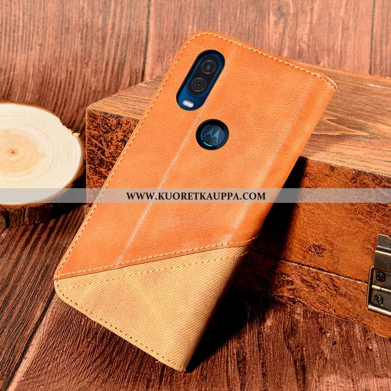 Kuori Motorola One Vision, Kuoret Motorola One Vision, Kotelo Motorola One Vision Nahkakuori Suojaus