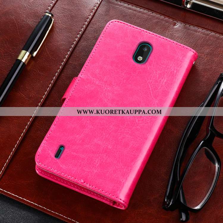 Kuori Nokia 1.3, Kuoret Nokia 1.3, Kotelo Nokia 1.3 Nahkakuori Suojaus Simpukka All Inclusive Pinkki
