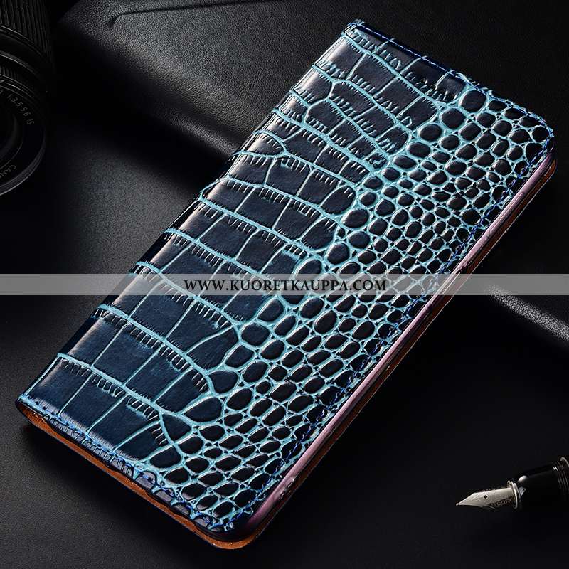 Kuori Nokia 1 Plus, Kuoret Nokia 1 Plus, Kotelo Nokia 1 Plus Suojaus Aito Nahka Sininen