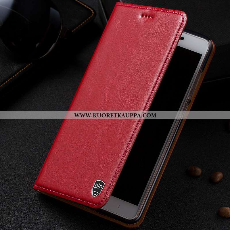 Kuori Nokia 2.1, Kuoret Nokia 2.1, Kotelo Nokia 2.1 Aito Nahka Suojaus Punainen Puhelimen