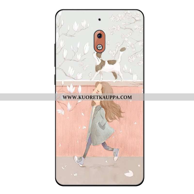 Kuori Nokia 2.1, Kuoret Nokia 2.1, Kotelo Nokia 2.1 Pehmeä Neste Silikoni Sarjakuva Suuntaus Sininen