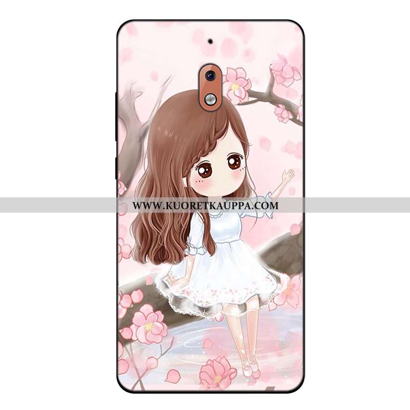 Kuori Nokia 2.1, Kuoret Nokia 2.1, Kotelo Nokia 2.1 Pehmeä Neste Silikoni Sarjakuva Suuntaus Sininen