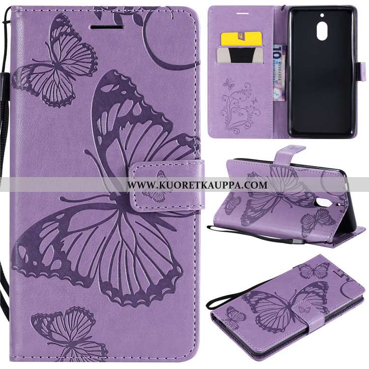 Kuori Nokia 2.1, Kuoret Nokia 2.1, Kotelo Nokia 2.1 Silikoni Nahkakuori Puhelimen Simpukka Violetti