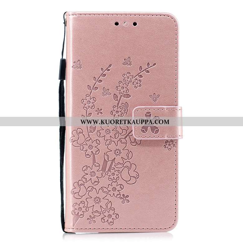 Kuori Nokia 2.1, Kuoret Nokia 2.1, Kotelo Nokia 2.1 Suojaus Nahkakuori Net Red Murtumaton Pinkki