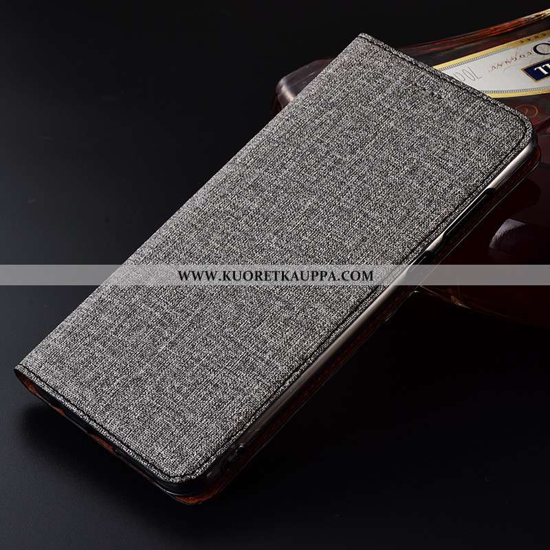 Kuori Nokia 2.1, Kuoret Nokia 2.1, Kotelo Nokia 2.1 Suojaus Pellava Simpukka Nahkakuori Sininen