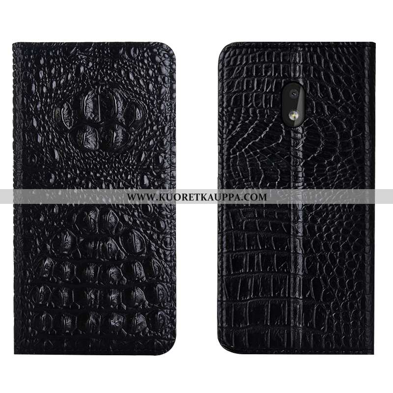 Kuori Nokia 2.2, Kuoret Nokia 2.2, Kotelo Nokia 2.2 Nahkakuori Suojaus Krokotiili Puhelimen Mustat