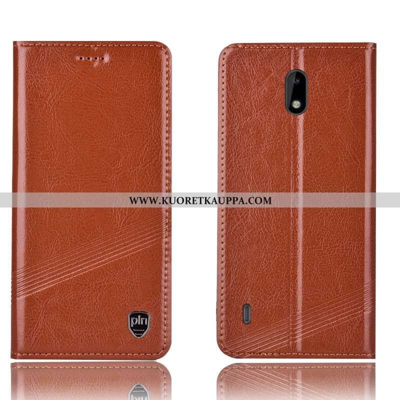 Kuori Nokia 2.2, Kuoret Nokia 2.2, Kotelo Nokia 2.2 Nahkakuori Suojaus Ruskea