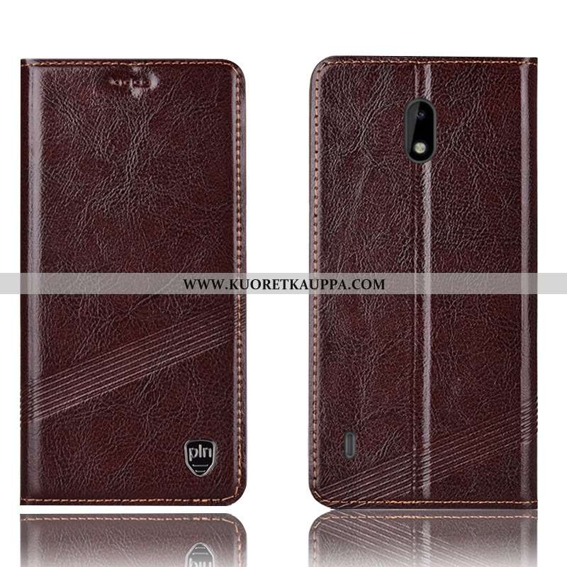 Kuori Nokia 2.2, Kuoret Nokia 2.2, Kotelo Nokia 2.2 Nahkakuori Suojaus Ruskea